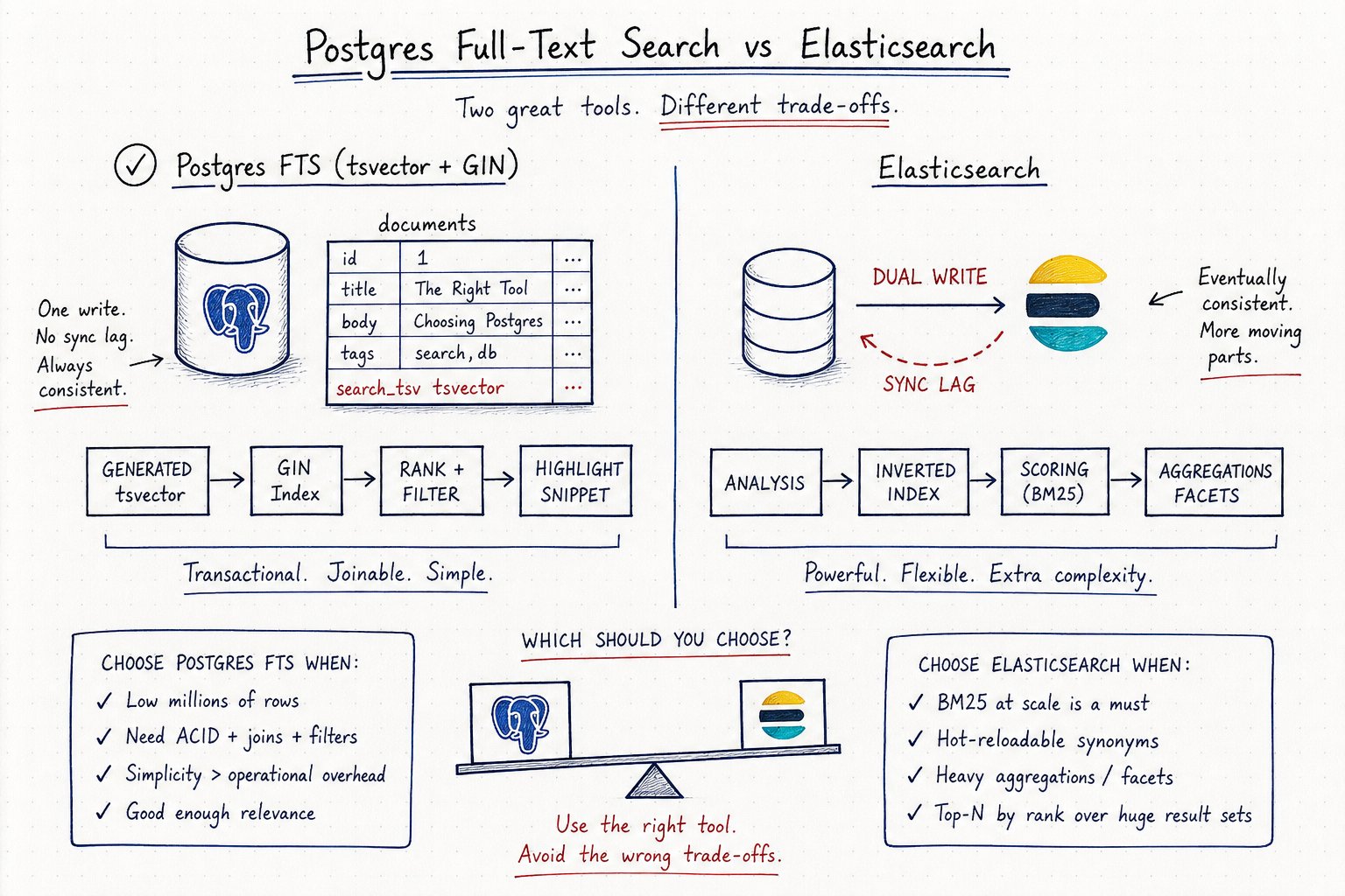 Postgres Full-Text Search vs Elasticsearch: A Real Comparison