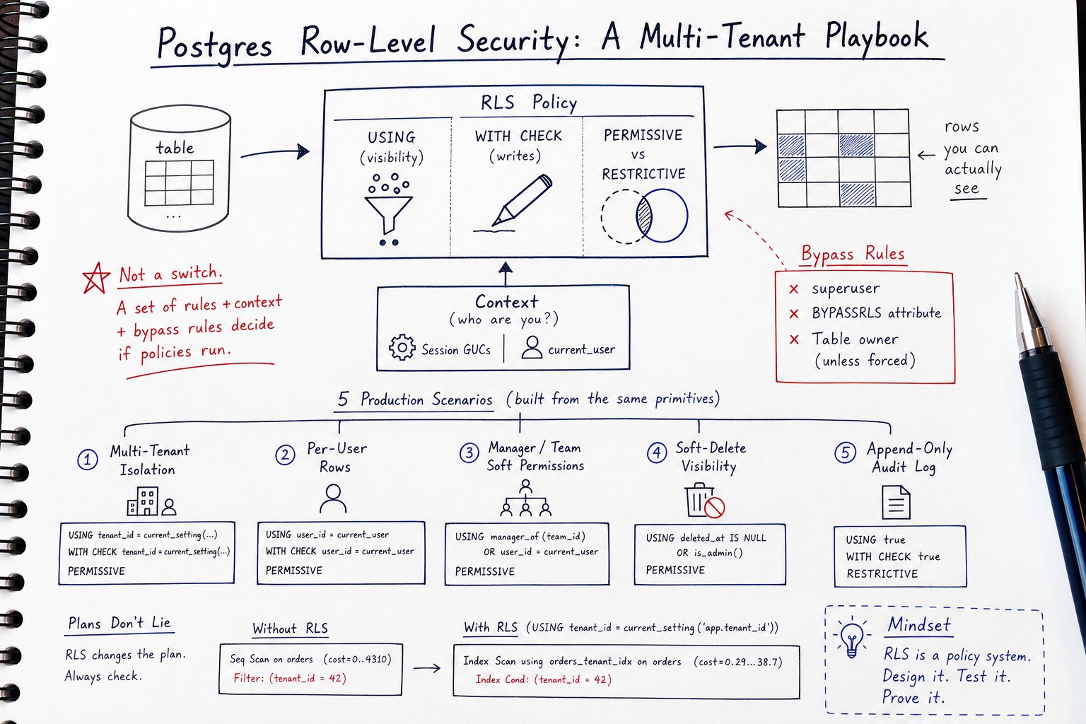 Postgres Row-Level Security: A Multi-Tenant Playbook